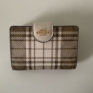 Coach Plaid Bi-Fold Wallet
